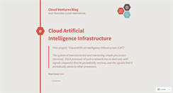 Desktop Screenshot of cloudventuresblog.wordpress.com