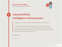 Tablet Screenshot of cloudventuresblog.wordpress.com