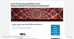 Desktop Screenshot of homegymfit.wordpress.com