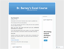 Tablet Screenshot of barneyexcel.wordpress.com