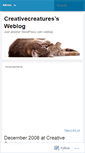 Mobile Screenshot of creativecreatures.wordpress.com