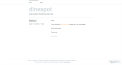 Desktop Screenshot of dinespot.wordpress.com