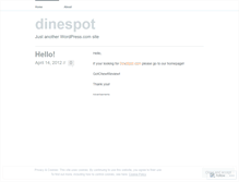 Tablet Screenshot of dinespot.wordpress.com