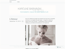 Tablet Screenshot of karolinebarwinski.wordpress.com