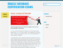 Tablet Screenshot of oracledatabasecertification.wordpress.com
