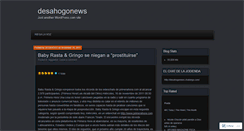 Desktop Screenshot of desahogonews.wordpress.com