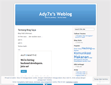 Tablet Screenshot of ady7x.wordpress.com