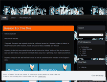 Tablet Screenshot of enigmaticremains.wordpress.com