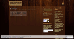 Desktop Screenshot of epicureanwinery.wordpress.com