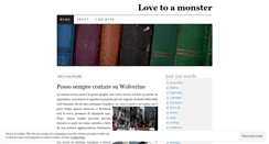 Desktop Screenshot of lovetoamonster.wordpress.com