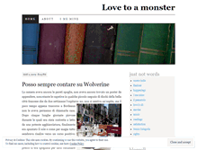 Tablet Screenshot of lovetoamonster.wordpress.com