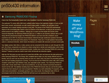 Tablet Screenshot of pn50c430review.wordpress.com