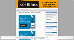 Desktop Screenshot of facesoflions.wordpress.com