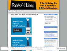 Tablet Screenshot of facesoflions.wordpress.com