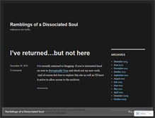 Tablet Screenshot of dissociatedsoul.wordpress.com