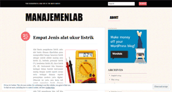 Desktop Screenshot of manajemenlab.wordpress.com