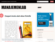 Tablet Screenshot of manajemenlab.wordpress.com