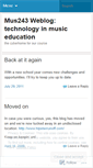 Mobile Screenshot of mus243.wordpress.com