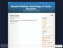 Tablet Screenshot of mus243.wordpress.com