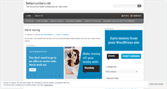 Desktop Screenshot of betternumbers.wordpress.com