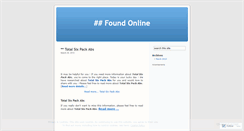 Desktop Screenshot of foundonline425.wordpress.com