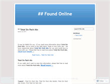 Tablet Screenshot of foundonline425.wordpress.com