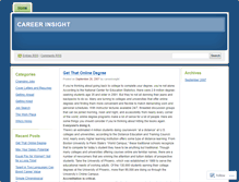 Tablet Screenshot of careerinsight.wordpress.com