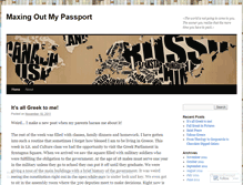 Tablet Screenshot of maxingoutmypassport.wordpress.com