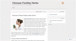 Desktop Screenshot of chinesefertilityherbs.wordpress.com