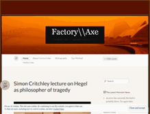 Tablet Screenshot of factoryaxe.wordpress.com