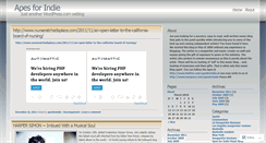Desktop Screenshot of apesforindie.wordpress.com