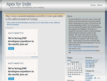Tablet Screenshot of apesforindie.wordpress.com