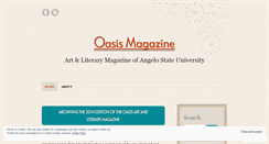Desktop Screenshot of oasismagazine.wordpress.com