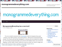 Tablet Screenshot of monogrammedeverything.wordpress.com
