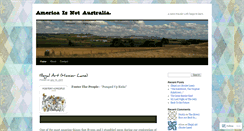 Desktop Screenshot of americaisnotaustralia.wordpress.com