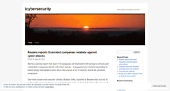 Desktop Screenshot of icybersecurity.wordpress.com