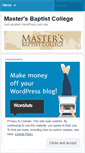 Mobile Screenshot of mastersbaptistcollege.wordpress.com