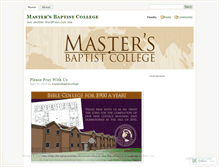 Tablet Screenshot of mastersbaptistcollege.wordpress.com