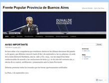 Tablet Screenshot of frentepopularbuenosaires2011.wordpress.com