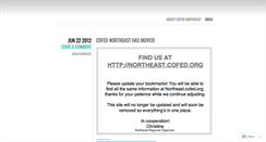 Desktop Screenshot of cofednortheast.wordpress.com