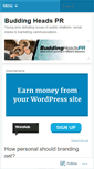 Mobile Screenshot of buddingheadspr.wordpress.com