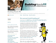 Tablet Screenshot of buddingheadspr.wordpress.com