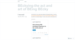 Desktop Screenshot of beckying.wordpress.com