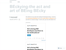 Tablet Screenshot of beckying.wordpress.com