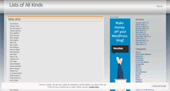 Desktop Screenshot of listsofallkinds.wordpress.com
