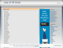 Tablet Screenshot of listsofallkinds.wordpress.com