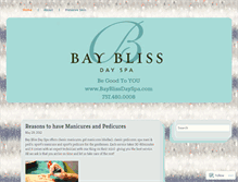 Tablet Screenshot of bayblissdayspa.wordpress.com
