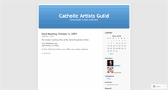 Desktop Screenshot of catholicartistsguild.wordpress.com