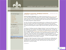 Tablet Screenshot of americanstudentambassadors.wordpress.com