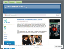 Tablet Screenshot of keepknowledge.wordpress.com